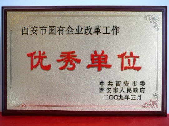 2009年5月，被西安市委、市政府評為西安市國企業(yè)改革工作優(yōu)秀單位